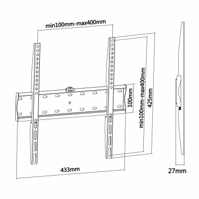 Soporte de Pared Fijo Aisens WT55F-013 para TV de 32-55'/ hasta