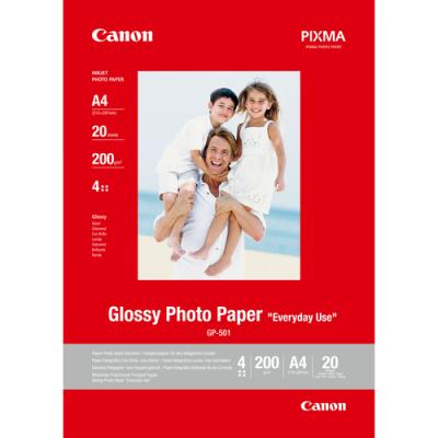 Papel Fotográfico Canon GP-501/ DIN A4/ 200g/ 20 Hojas/