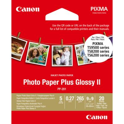 PAPEL FOTOGRÁFICO CANON PP-201 - 9*9CM - 20 HOJAS - 265GR/M2 -