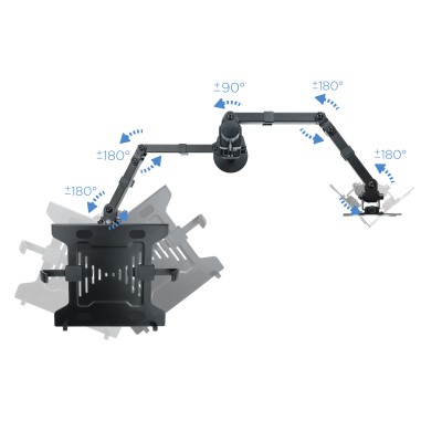 Soporte de Mesa Orientable/ Inclinable Tooq DB1200TN-B para TV