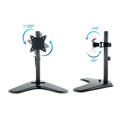 Soporte de Mesa Orientable/ Inclinable Tooq DB1701TN-B para TV