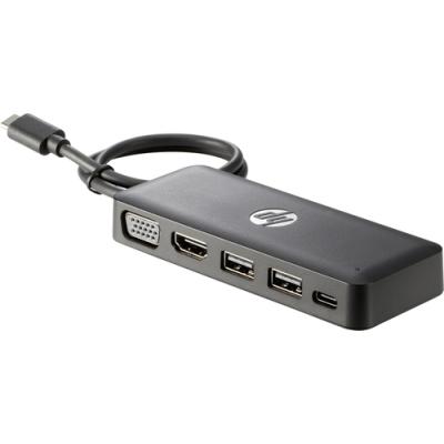 HUB CONCENTRADOR DE VIAJE HP Z9G82AA CON CABLE USB TIPO-C -