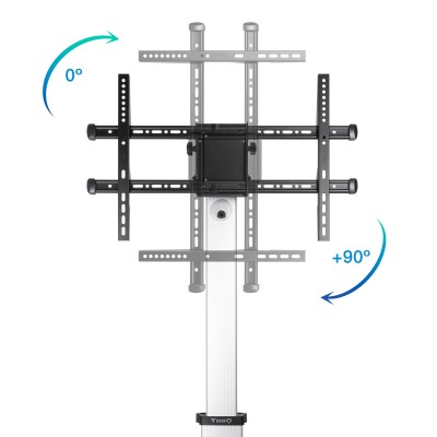 Soporte de Suelo Inclinable/ Ajustable con Ruedas TooQ