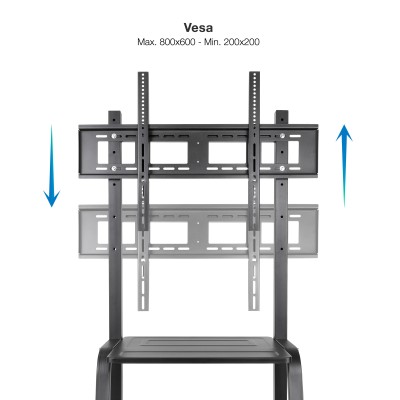 Soporte de Suelo Ajustable con Ruedas TooQ FS20101M-B para TV