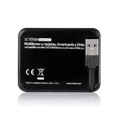 LECTOR DE TARJETAS EXTERNO SVEON SCT016M - COMPATIBLE CON DNI