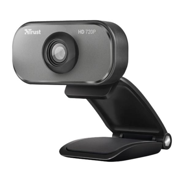 WEBCAM CON MICRÓFONO TRUST VIVEO HD 720P - 1600X1200 - PINZA AJUSTABLE NEGRA / PLATA