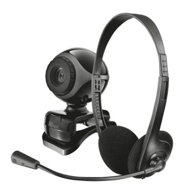 WEBCAM CON AURICULARES CON MICRÓFONO TRUST EXIS CHATPACK