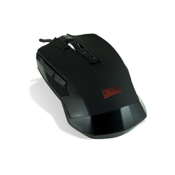 RATÓN GAMING ÓPTICO 3GO SCORPION - 8 BOTONES - 800/1200/1600/2000DPI - USB 2.0 - GOMA SUAVE - CABLE 143 CM - NEGRO