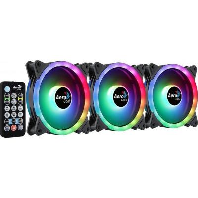 Pack 3 Ventiladores Aerocool 12 Dúo Pro/ 12cm + H66F HUB +