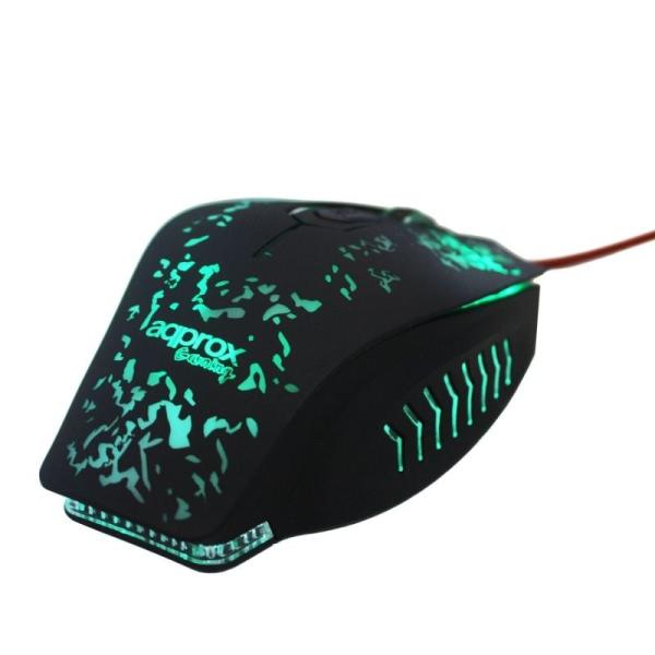 RATON GAMING APPROX APPFORCE - 2400DPI - COOL DESIGN - LED 7 COLORES - 6 BOTONES