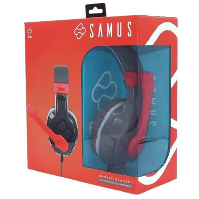 Auriculares Gaming con Micrófono FR-TEC SAMUS/ Jack 3.5/ Rojos