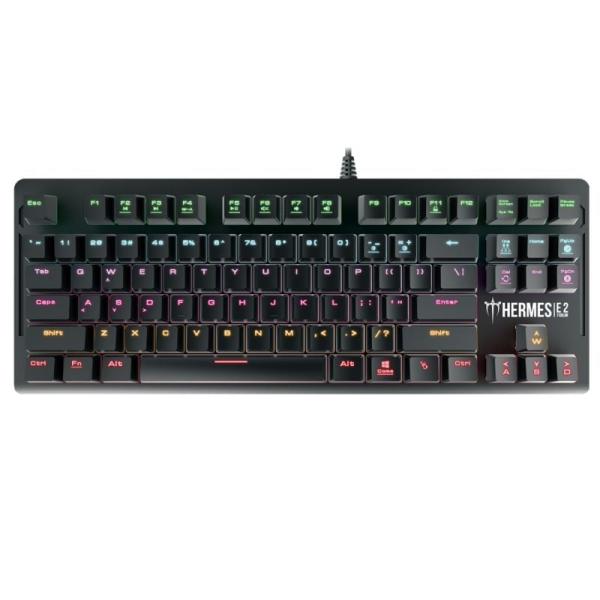 TECLADO GAMING GAMDIAS HERMES E2 - ILUMINADO EN COLORES NEÓN - 88 TECLAS - 1000HZ - CABLE 1.5M