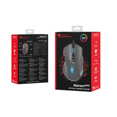 RATÓN GAMING GÉNESIS XENON 200 NEGRO - SENSOR AVAGO 5050 -