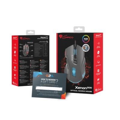 RATÓN GAMING GÉNESIS XENON 200 NEGRO - SENSOR AVAGO 5050 -