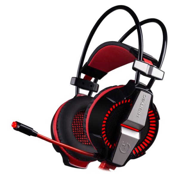 Auriculares Gaming con Micrófono Hiditec Ikos/ Rojos