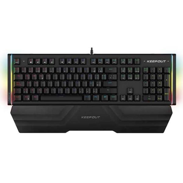 TECLADO MECÁNICO GAMING KEEP-OUT F120PRO - 105 TECLAS MECANICAS - 12 TECLAS MULTIMEDIA - POLLING RATE 1000HZ - MEMORIA INTERNA -