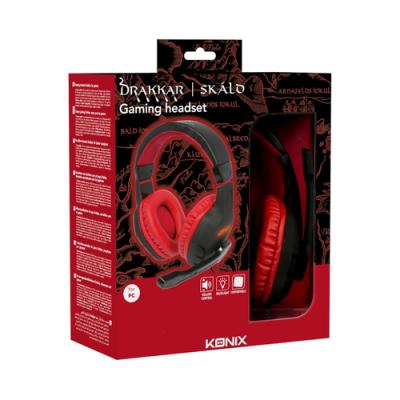 Auriculares Gaming con Micrófono Konix Drakkar Skald/ Jack 3.5/