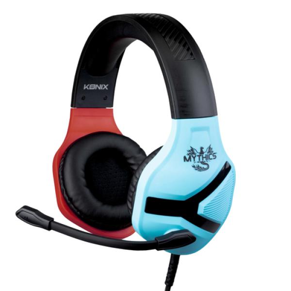 Auriculares Gaming con Micrófono Konix Mythics Nemesis para Switch/ Jack 3.5/ Rojo y Azul