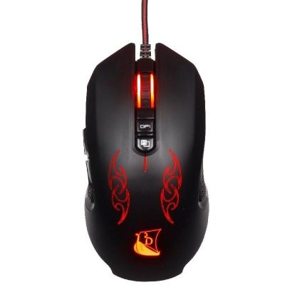 Ratón Gaming Konix Drakkar Hoenir/ Hasta 3200 DPI/ Negro y Rojo