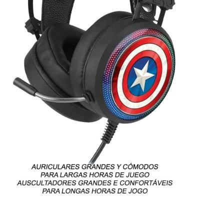 Auriculares Gaming con Micrófono Marvel Captain America 001/ USB