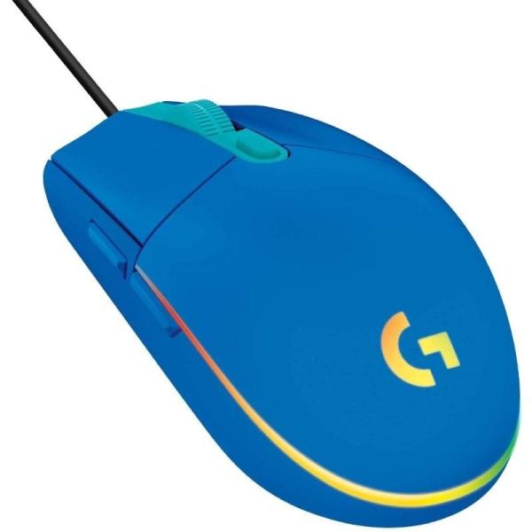 Ratón Gaming Logitech G203 Lightsync/ Hasta 8000 DPI/ Azul