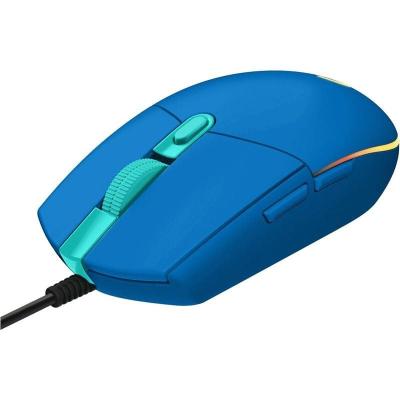 Ratón Gaming Logitech G203 Lightsync/ Hasta 8000 DPI/ Azul