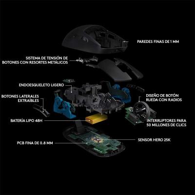 Ratón Gaming Inalámbrico Logitech G Pro/ Hasta 25600 DPI