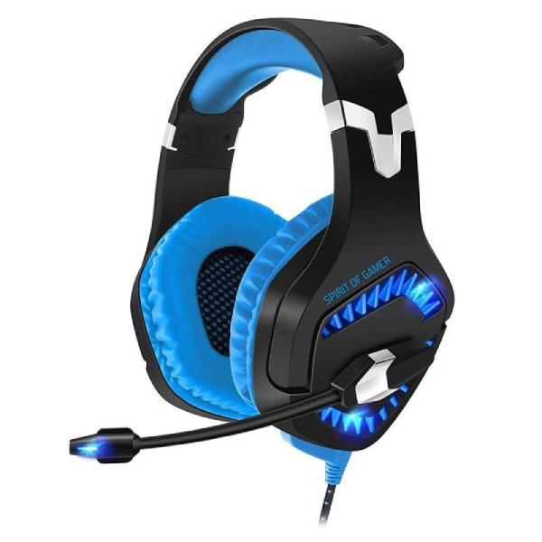 AURICULARES CON MICRÓFONO SPIRIT OF GAMER ELITE-H40 BLUE - DRIVERS 50MM - CONECTOR USB - RETROILUMINACIÓN LED - CABLE 2.2M