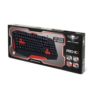 Teclado Gaming Spirit of Gamer PRO-K3/ Negro y Rojo