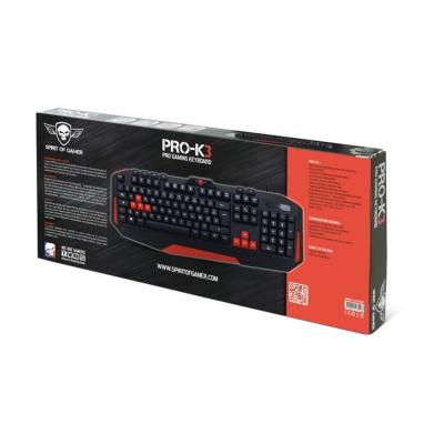 Teclado Gaming Spirit of Gamer PRO-K3/ Negro y Rojo