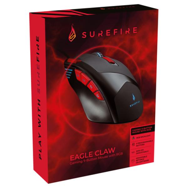 Ratón Gaming SureFire Eagle Claw/ Hasta 3200 DPI