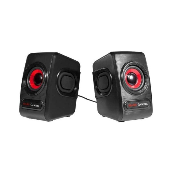 ALTAVOCES MARS GAMING MRS0 - 10W - 6 DRIVERS DE SONIDO - SUBWOOFER PARA GRAVES - CONECTOR DIRECTO DE AURICULARES - DISEÑO EN NEG