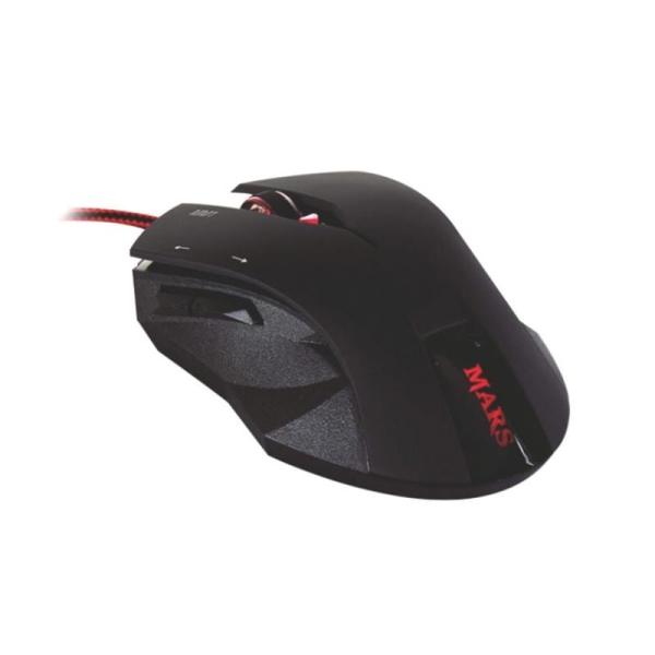 RATÓN MARS GAMING MM1 - ÓPTICO - 3200DPI - 6 BOTONES - ACELERACIÓN MÁXIMA 20G - CABLE 2 METROS - CONECTOR USB BAÑADO EN ORO