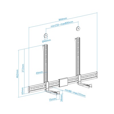 Soporte Universal Multi-Instalación TooQ TQSBM-01 para Barra de