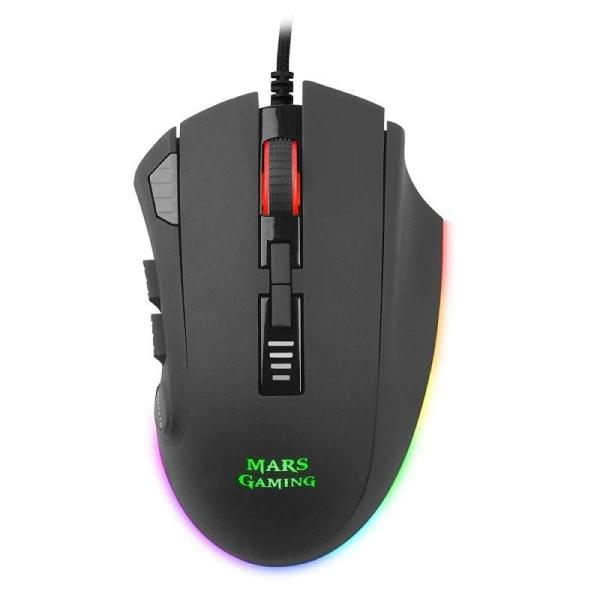 Ratón Gaming Mars Gaming MM418/ Hasta 24000DPI