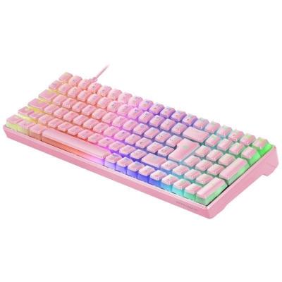 Teclado Gaming Mecánico Mars Gaming MKULTRAPBES Premium/ Rosa