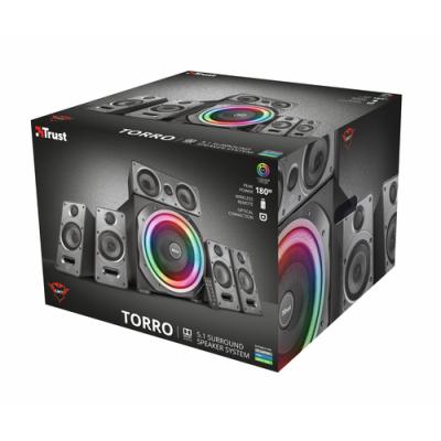 Altavoces Trust Gaming GXT 698 Torro RGB-Illuminated/ 180W/ 5.1