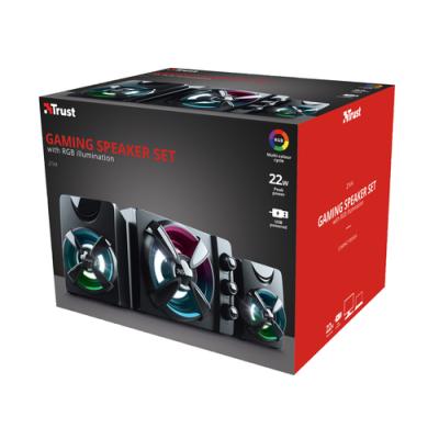 Altavoces Trust Gaming Ziva RGB/ 22W/ 2.1