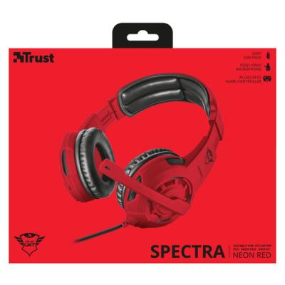 AURICULARES CON MICRÓFONO TRUST GAMING GXT 310-SG SPECTRA RED -