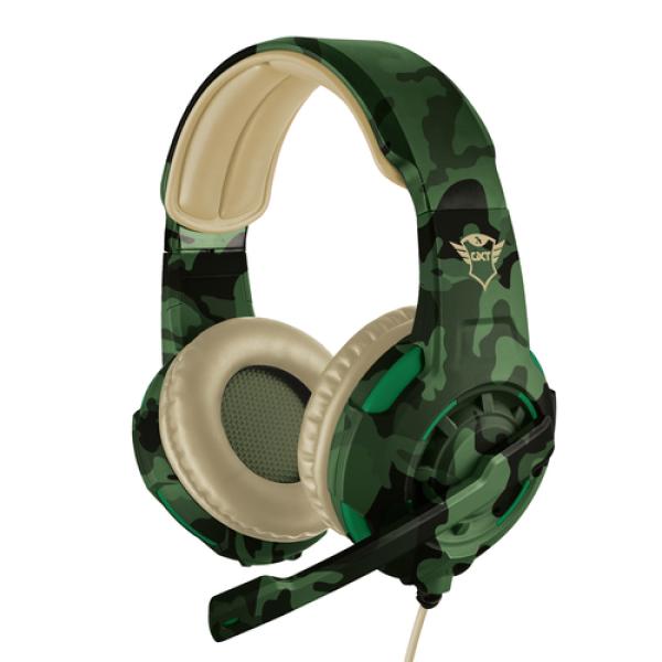 AURICULARES CON MICRÓFONO TRUST GAMING GXT 310C RADIUS JUNGLA CAMUFLAJE - DRIVERS 40 MM - CABLE 1M PARA CONSOLAS / ALARGADOR 1M 