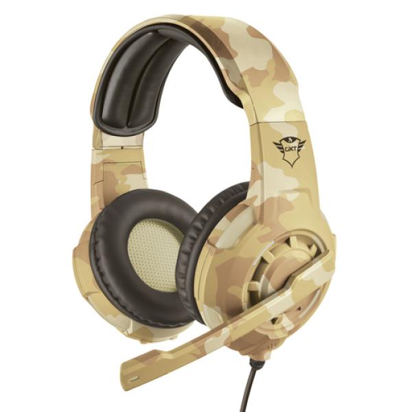 Auriculares Gaming con Micrófono Trust Gaming GXT 310D Radius/ Camuflaje Desierto