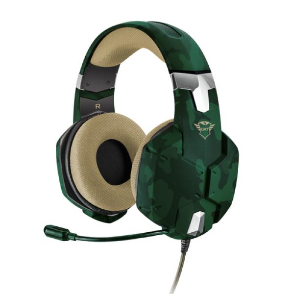 Auriculares Gaming con Micrófono Trust Gaming GXT 322C Carus/ Jack 3.5/ Camuflaje Verde