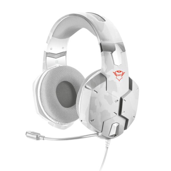 AURICULARES CON MICRÓFONO TRUST GAMING GXT 322W BLANCO CAMUFLAJE - MANDO DE VOLUMEN EN AURICULAR - ACOLCHADOS - CABLE 2M - 1X JA