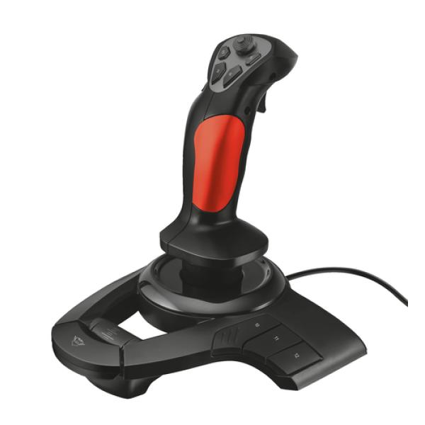 JOYSTICK TRUST GXT 555 PREDATOR - RESPUESTA CON VIBRACION - 12 BOTONES PROGRAMABLES - AGARRE COMODO - INTERRUPTOR HAT 8 DIRECCIO