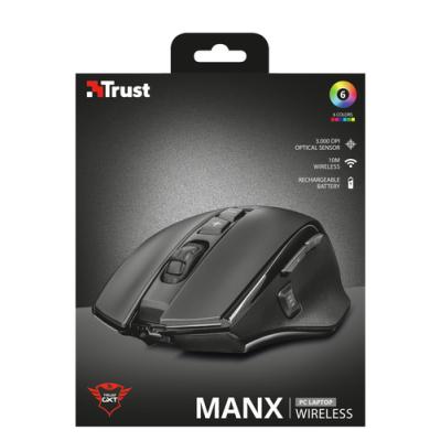 Ratón Gaming Inalámbrico Trust Gaming GXT 140 Manx/ Hasta