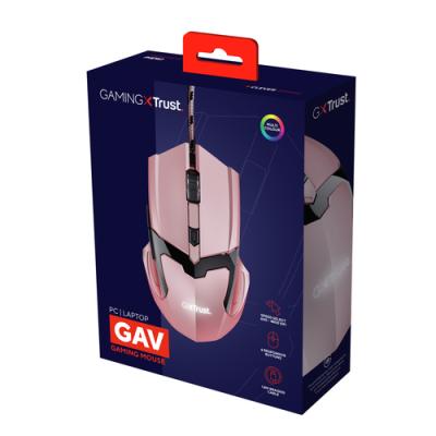 RATÓN GAMING TRUST GAMING GXT 101P GAV PINK - 600-4800PPP - 6