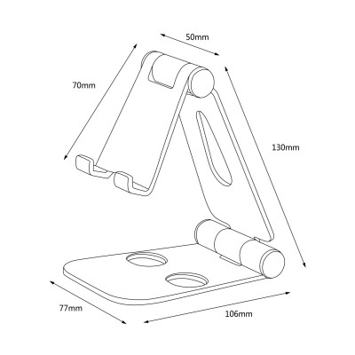 Soporte para Smartphone/Tablet Aisens MS2PXL-096/ Negro