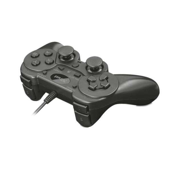 GAMEPAD TRUST ZIVA WIRED - 2 JOYSTICK ANALOGICOS- PANEL DIGITAL 8 DIRECCIONES - FUNCIÓN TURBO EN 8 BOTONES - CABLE 1.8M - ENCHUF