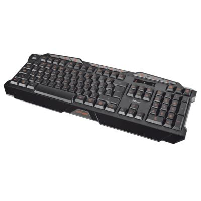 TECLADO TRUST GXT 280 LED CON TECLAS ILUMINADAS 3 COLORES