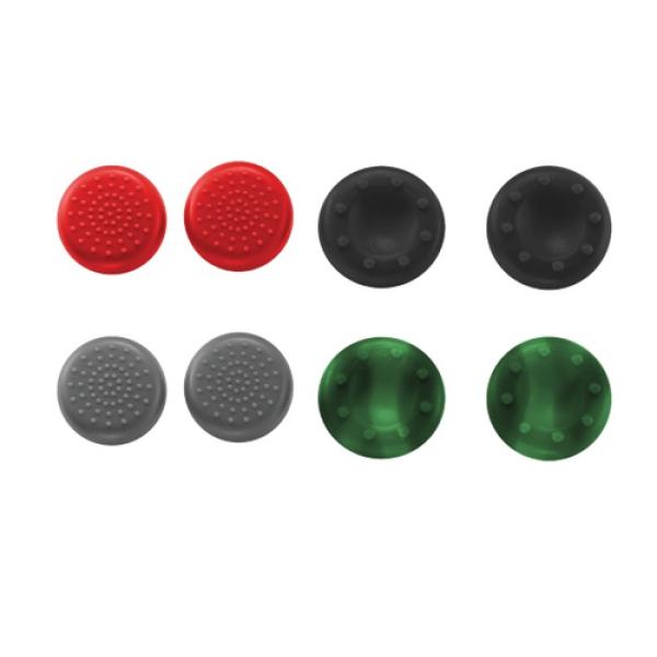 APOYOS DE PULGARES TRUST THUMB GRIPS PS4 - 8 UNIDADES DE SILICONA - PROPORCIONAN MAYOR AGARRE - COLORES DIFERENTES - PARA MANDO 